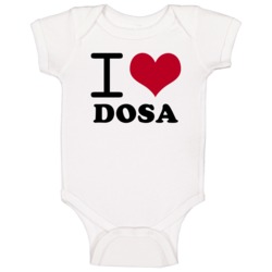 I Love Dosa Classic Heart Food Lover Baby One Piece I Love Dosa Classic Heart Food Lover Baby One Piece