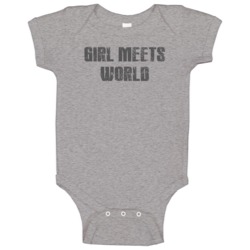 Girl Meets World Tv Show Popular Distressed Look Baby One Piece Girl Meets World Tv Show Popular Distressed Look Baby One Piece