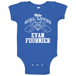 Evan Fournier This Girl Loves Heart Orlando Basketball Baby One Piece Evan Fournier This Girl Loves Heart Orlando Basketball Baby One Piece