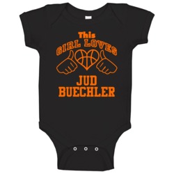 Jud Buechler This Girl Loves Heart Phoenix Basketball Baby One Piece Jud Buechler This Girl Loves Heart Phoenix Basketball Baby One Piece