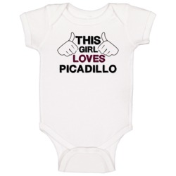 This Girl Loves Picadillo Foodie Favorite Food Baby One Piece This Girl Loves Picadillo Foodie Favorite Food Baby One Piece