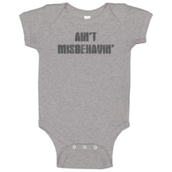 Aint Misbehavin Tv Show Popular Distressed Look Baby One Piece Aint Misbehavin Tv Show Popular Distressed Look Baby One Piece