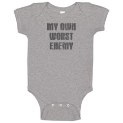 My Own Worst Enemy Tv Show Popular Distressed Look Baby One Piece My Own Worst Enemy Tv Show Popular Distressed Look Baby One Piece