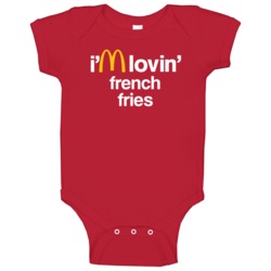 I'm Lovin' French Fries Mcdonald's Fast Food Restaurant Baby One Piece I'm Lovin' French Fries Mcdonald's Fast Food Restaurant Baby One Piece