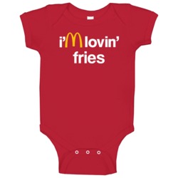 I'm Lovin' Fries Mcdonald's Fast Food Restaurant Baby One Piece I'm Lovin' Fries Mcdonald's Fast Food Restaurant Baby One Piece