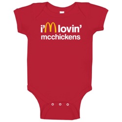 I'm Lovin' Mcchickens Mcdonald's Fast Food Restaurant Baby One Piece I'm Lovin' Mcchickens Mcdonald's Fast Food Restaurant Baby One Piece