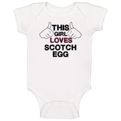 This Girl Loves Scotch Egg Foodie Favorite Food Baby One Piece This Girl Loves Scotch Egg Foodie Favorite Food Baby One Piece