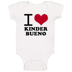 I Love Kinder Bueno Classic Heart Food Lover Baby One Piece I Love Kinder Bueno Classic Heart Food Lover Baby One Piece