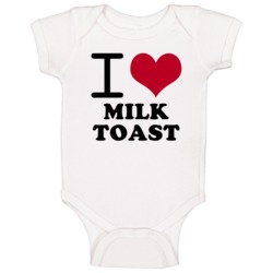 I Love Milk Toast Classic Heart Food Lover Baby One Piece I Love Milk Toast Classic Heart Food Lover Baby One Piece