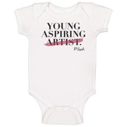 Young Aspiring Pilot Controversial Artist Occupation Job Baby One Piec Young Aspiring Pilot Controversial Artist Occupation Job Baby One Piec