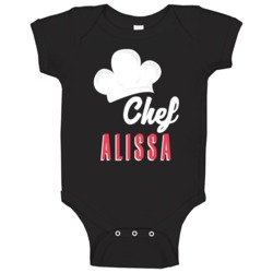 Chef Alissa Custom Name Cooking Kitchen Grill Bbq Mom Gift Baby One Pi Chef Alissa Custom Name Cooking Kitchen Grill Bbq Mom Gift Baby One Pi