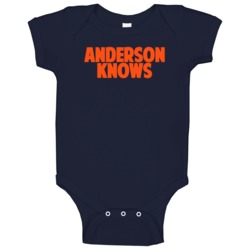 Cj Anderson Knows Denver Football Player Sports Fan Baby One Piece Cj Anderson Knows Denver Football Player Sports Fan Baby One Piece