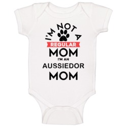 I'm An Aussiedor Mom Pet Dog Breed Animal Lover Baby One Piece I'm An Aussiedor Mom Pet Dog Breed Animal Lover Baby One Piece