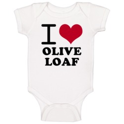 I Love Olive Loaf Classic Heart Food Lover Baby One Piece