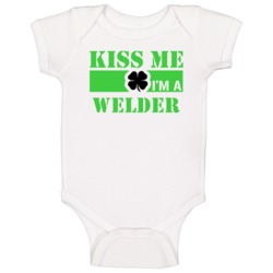Welder Kiss Me Im An Occupation Job Funny St Patricks Day Irish Party 