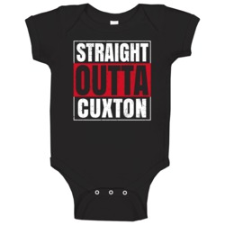 Straight Outta Cuxton England City Grunge Parody Baby One Piece Straight Outta Cuxton England City Grunge Parody Baby One Piece