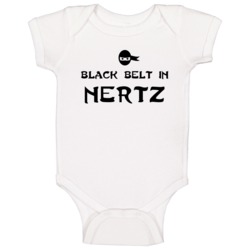 Black Belt In Nertz Card Game Player Baby One Piece