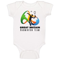 Great Britain Badminton Team Rio 2016 Olympic Event Logo Baby One Piec Great Britain Badminton Team Rio 2016 Olympic Event Logo Baby One Piec