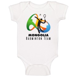 Mongolia Badminton Team Rio 2016 Olympic Event Logo Baby One Piece Mongolia Badminton Team Rio 2016 Olympic Event Logo Baby One Piece