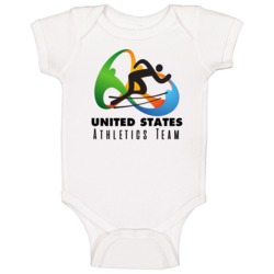 United States Athletics Team Rio 2016 Olympic Event Logo Baby One Piec United States Athletics Team Rio 2016 Olympic Event Logo Baby One Piec