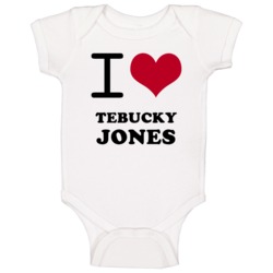 Tebucky Jones I Heart Love Football Sports New England Baby One Piece Tebucky Jones I Heart Love Football Sports New England Baby One Piece