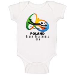 Poland Beach Volleyball Team Rio 2016 Olympic Event Logo Baby One Piec Poland Beach Volleyball Team Rio 2016 Olympic Event Logo Baby One Piec