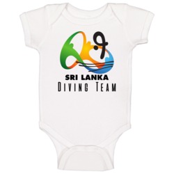 Sri Lanka Diving Team Rio 2016 Olympic Event Logo Baby One Piece Sri Lanka Diving Team Rio 2016 Olympic Event Logo Baby One Piece