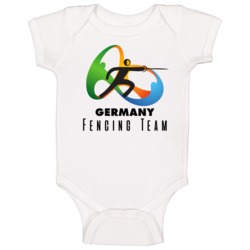 Germany Fencing Team Rio 2016 Olympic Event Logo Baby One Piece Germany Fencing Team Rio 2016 Olympic Event Logo Baby One Piece