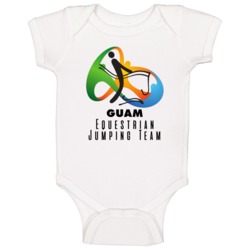 Guam Equestrian Jumping Team Rio 2016 Olympic Event Logo Baby One Piec Guam Equestrian Jumping Team Rio 2016 Olympic Event Logo Baby One Piec