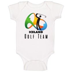 Iceland Golf Team Rio 2016 Olympic Event Logo Baby One Piece Iceland Golf Team Rio 2016 Olympic Event Logo Baby One Piece