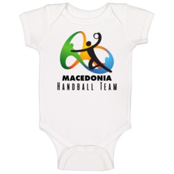 Macedonia Handball Team Rio 2016 Olympic Event Logo Baby One Piece Macedonia Handball Team Rio 2016 Olympic Event Logo Baby One Piece