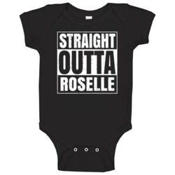 Straight Outta Roselle Chicago City Compton Parody Baby One Piece Straight Outta Roselle Chicago City Compton Parody Baby One Piece