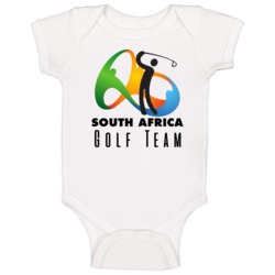 South Africa Golf Team Rio 2016 Olympic Event Logo Baby One Piece South Africa Golf Team Rio 2016 Olympic Event Logo Baby One Piece