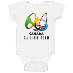 Canada Sailing Team Rio 2016 Olympic Event Logo Baby One Piece Canada Sailing Team Rio 2016 Olympic Event Logo Baby One Piece