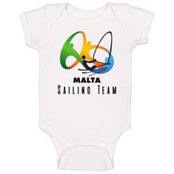 Malta Sailing Team Rio 2016 Olympic Event Logo Baby One Piece Malta Sailing Team Rio 2016 Olympic Event Logo Baby One Piece