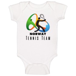 Norway Tennis Team Rio 2016 Olympic Event Logo Baby One Piece