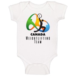 Canada Weightlifting Team Rio 2016 Olympic Event Logo Baby One Piece