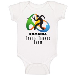 Romania Table Tennis Team Rio 2016 Olympic Event Logo Baby One Piece