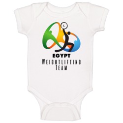 Egypt Weightlifting Team Rio 2016 Olympic Event Logo Baby One Piece Egypt Weightlifting Team Rio 2016 Olympic Event Logo Baby One Piece