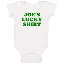 Joe Lucky Shirt Beer Funny St Patricks Day Pub Bar Party Drinking Baby