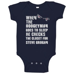 Steve Grogan Boogeyman Football Sports New England Baby One Piece