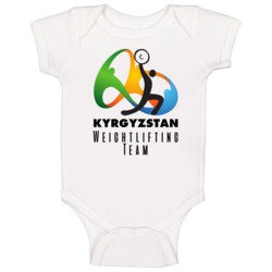 Kyrgyzstan Weightlifting Team Rio 2016 Olympic Event Logo Baby One Pie
