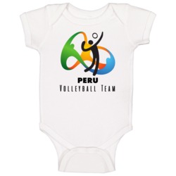 Peru Volleyball Team Rio 2016 Olympic Event Logo Baby One Piece