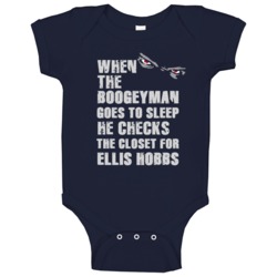 Ellis Hobbs Boogeyman Football Sports New England Baby One Piece