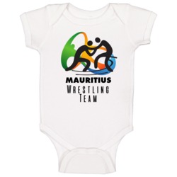 Mauritius Wrestling Team Rio 2016 Olympic Event Logo Baby One Piece