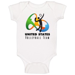 United States Volleyball Team Rio 2016 Olympic Event Logo Baby One Pie