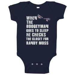 Randy Moss Boogeyman Football Sports New England Baby One Piece