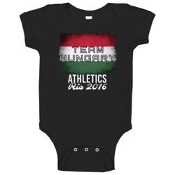 Hungary Athletics Rio 2016 Olympic Team Flag Baby One Piece