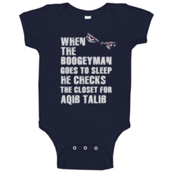 Aqib Talib Boogeyman Football Sports New England Baby One Piece