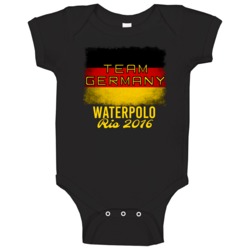 Germany Waterpolo Rio 2016 Olympic Team Flag Baby One Piece Germany Waterpolo Rio 2016 Olympic Team Flag Baby One Piece